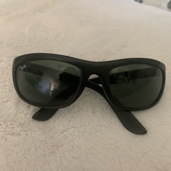 VINTAGE B&L RAY-BAN L2870 YNAO UV CRYSTAL BLACK EBONY BALORAMA WRAP SUNGLASSES - Picture 1 of 9